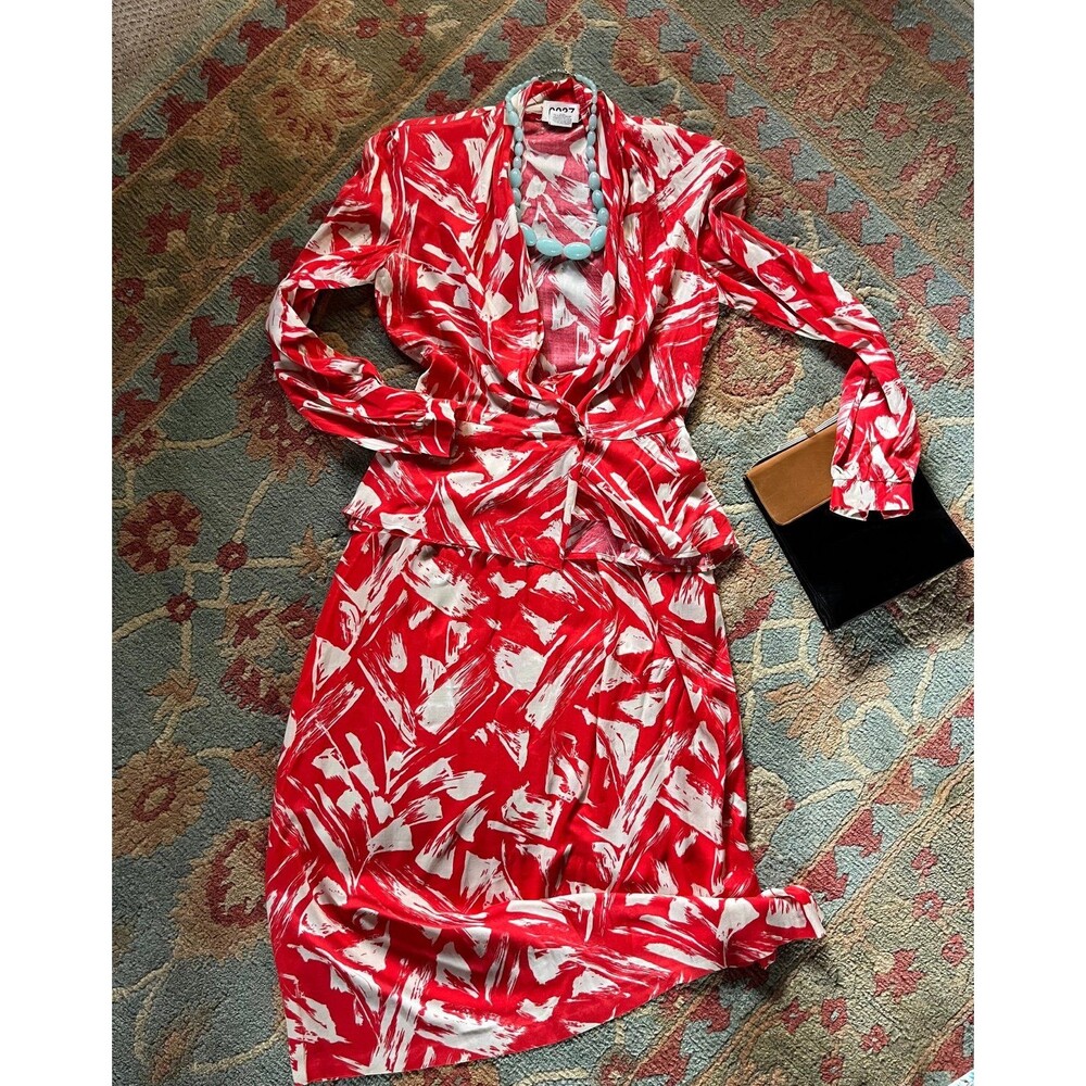 1970’s Vintage Retro Core Timeless Boss Lady Two-Piece Power Suit Dress  Sm/XS